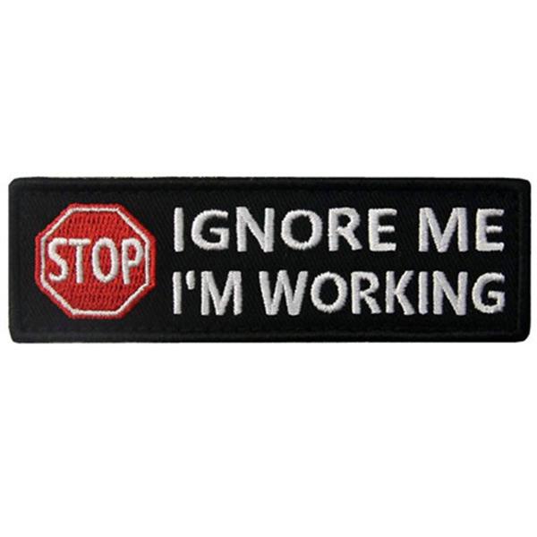 Service Dog Caution Do Not Talk to Handler Triggers Stress Service Vests/Harnesses Emblem Embroidered Fastener Hook & Loop Patch Service Dog Caution Do Not Talk to Handler Triggers Stress Service Vests/Harnesses Emblem Embroidered Fastener Hook & Loop Patch