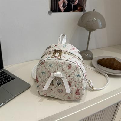 New Fashionable Cute Niche Mini Backpack Bag Female Sweet Shoulder Bag Cartoon Travel Backpack