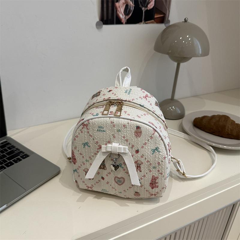 New fashionable cute niche mini backpack bag female sweet shoulder bag cartoon travel backpack