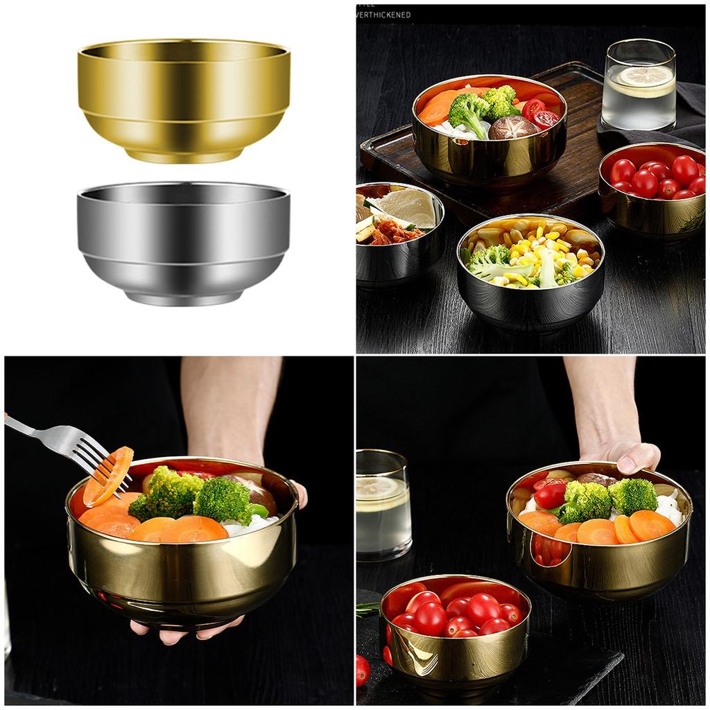Thickened Bowl For Decorative Serving Dish Or Table Top Elegant Tableware Multipurpose Stainless Steel Dinnerware