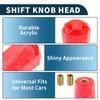 TUCKBOLD Car Gear Shift 1 for Automobiles and Manual with 2 Adapters Knob, Red, Set, Transmissions, Acrylic, Universal,
