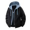 Fake Two-piece Hooded Jacket for Men's New Outdoor Loose Casual Water-splashing Couple's Jacket