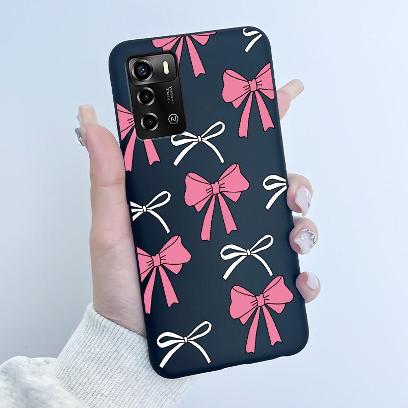 For ZTE Blade V40 Vita / V41 Smart Phone Case Luxury Cute Love Rabbit Funny Black Cover Shell Soft Silicone Protective Casing