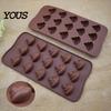 Silicone Molds for Cake Toppers Funny Poop Chocolate Mold, 15 Cavity Baking Tray, Non-stick Heat DIY Fondant Decorating Tools Resistant Dessert