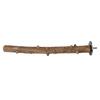 Natural Wood Parrot Perch Stand Prickly Ash Wood Bark Texture Bird Grinding Perch Screw-On Install Chew-Proof Durable
