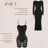 Women S Modal Ribbed Long Sleeve U Neck Shapewear Maxi Dress Tummy Control Butt Lifting Bodycon Long Dress