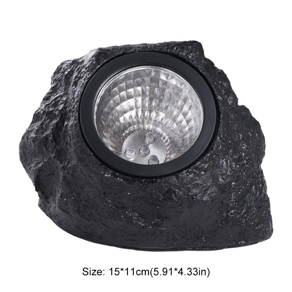 Warm Light Spotlight Solar Stone Light Waterproof Energy-Saving Solar Rock Lamp LED Resin Lawn Lamp Courtyard