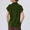 Women's Turtleneck Top Crewneck Short Sleeve T-shirt