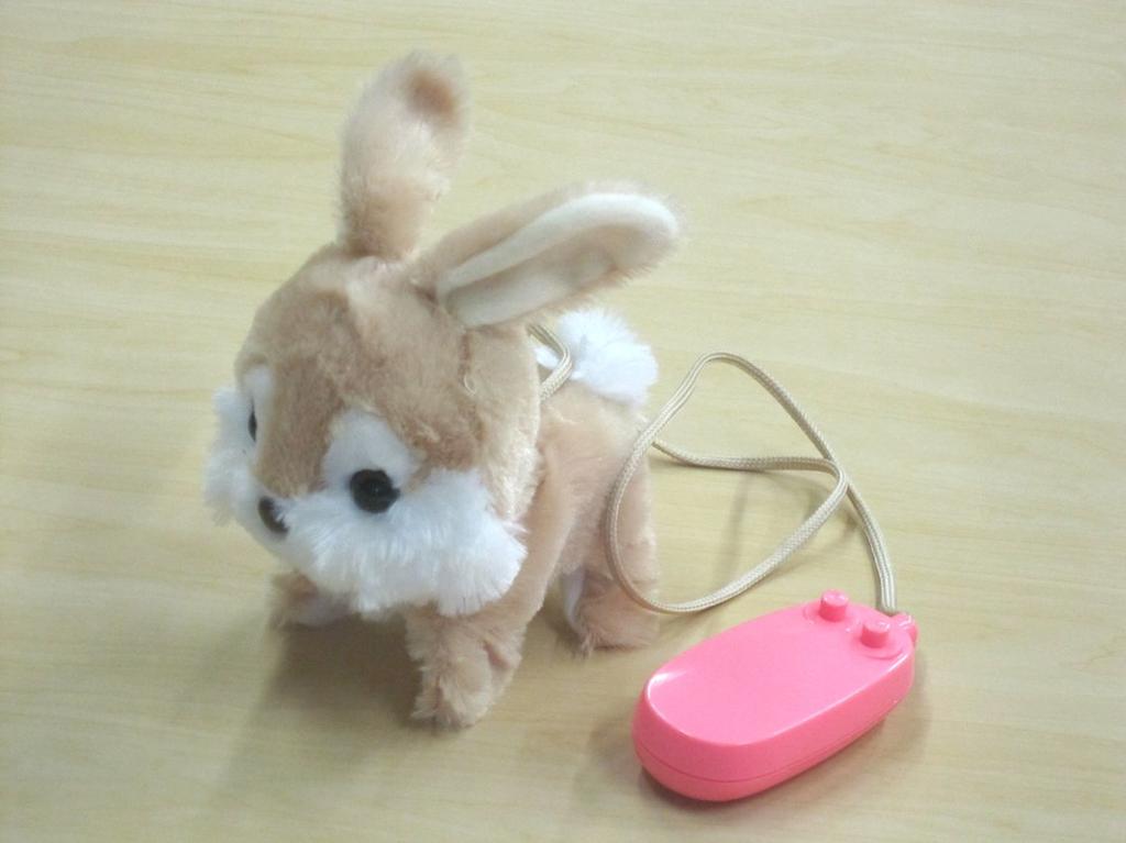 IWAYA Remote Controlled Walking Hopping ST Mark Ages 3 and Plush Toy Toy, Loppy, Certified, Up, Battery-Operated