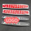 2pcs Metal A+M-/G Edition Emblem Sticker Car Fender Badge for A B C E S ML GL W176 W177 W203 W204 W211 Accessories