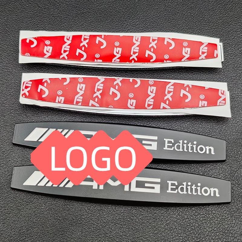 2pcs Metal A+M-/G Edition Emblem Sticker Car Fender Badge for A B C E S ML GL W176 W177 W203 W204 W211 Accessories