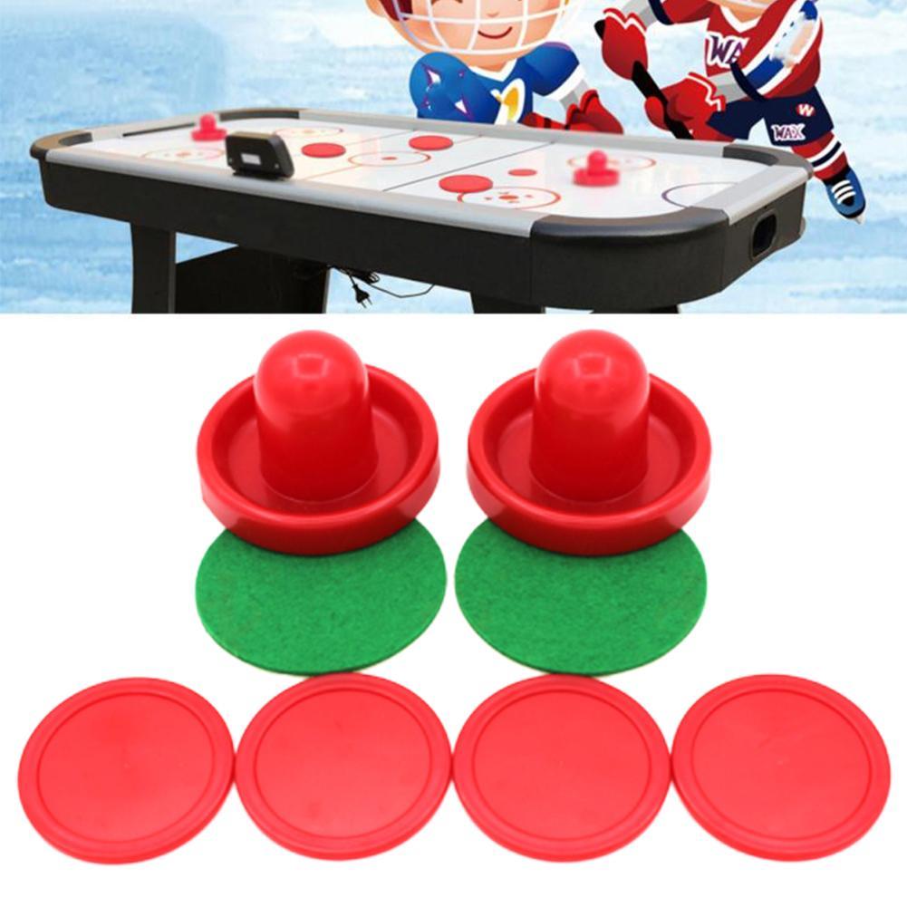 8pcs/set Standard Plastic Air Hockey Pushers And Pucks Replacement For Game Tables Goalies Accessories