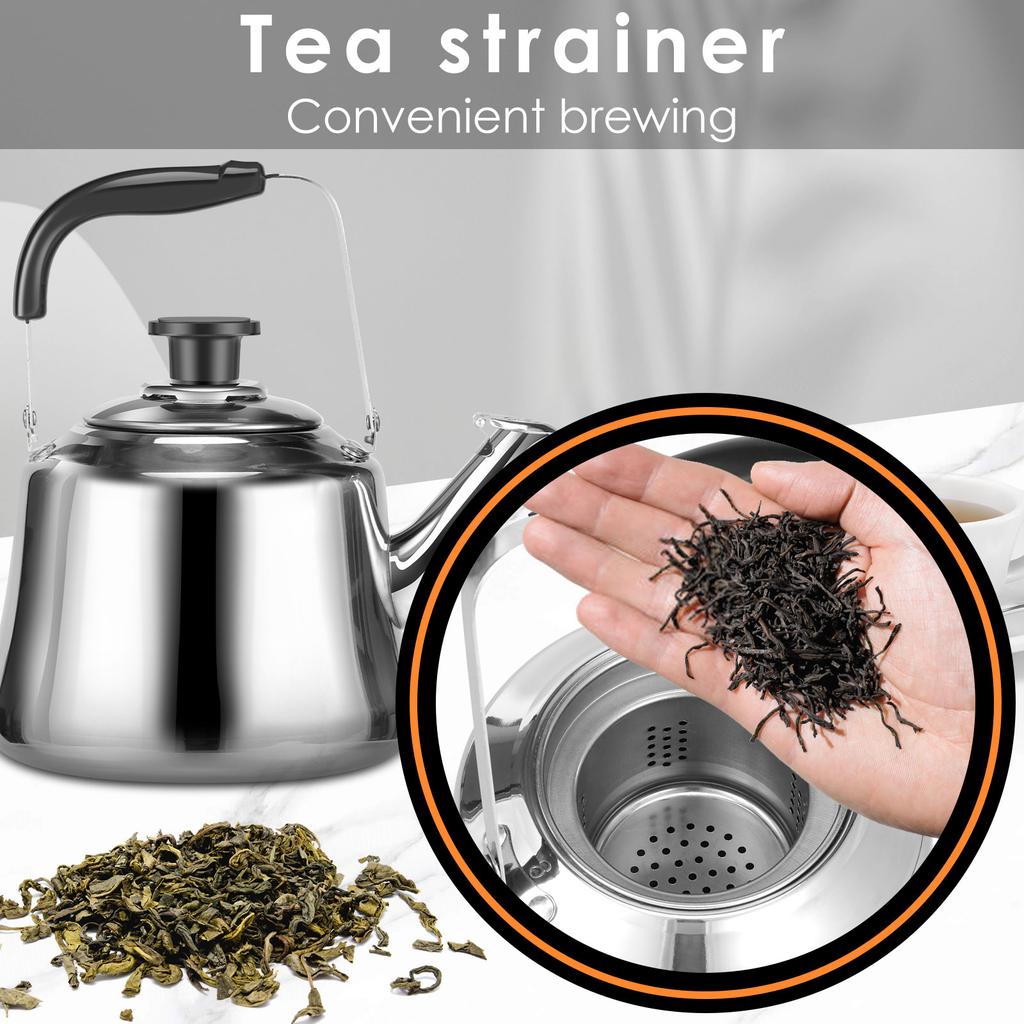 Stainless steel 2L teapot stove sturdy and durable with dust cover whistling teapot easy to clean with Ergonomic Handle
