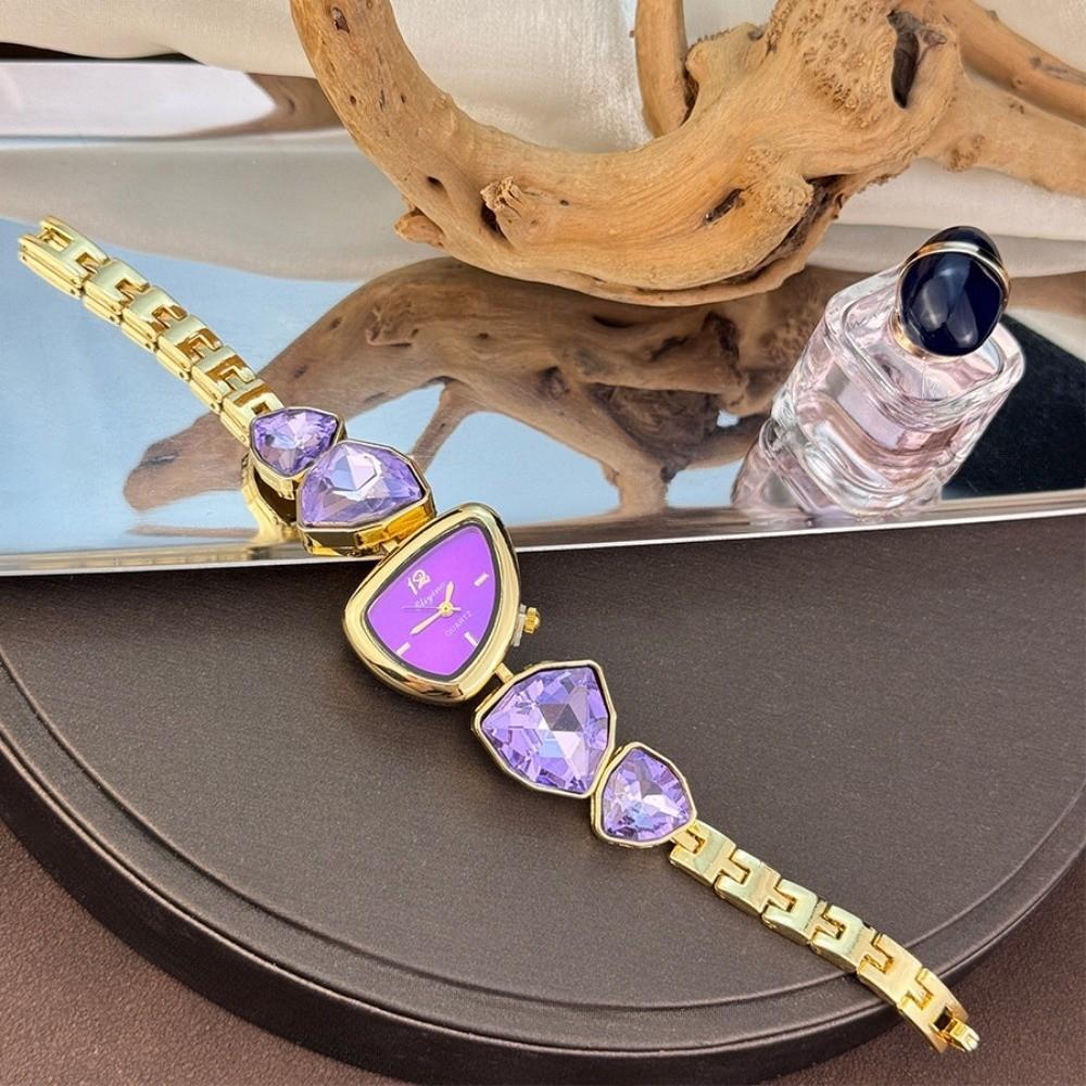 Modische unregelmäßige Damen-Quarzuhr mit Strasssteinen, buntem Zifferblatt, Armbanduhr, Damen-Armbanduhren, Geschenke