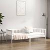 Daybed without Mattress White 90 x 190 cm Solid Pine Wood