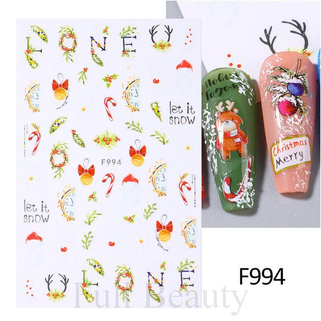 Nail Art Stickers Autumn Thanksgiving Maple Leaf Harvest Mushroom Hazelnut Honey Yellow Leaf Nail Stickers