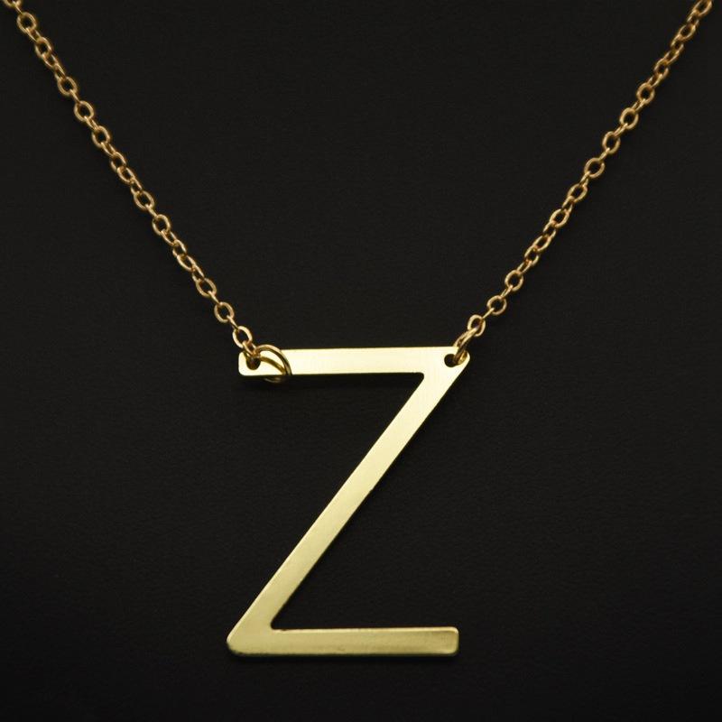 Kvinne 26 engelske bokstaver Ornament Ripple Chain Personlig brevkjede