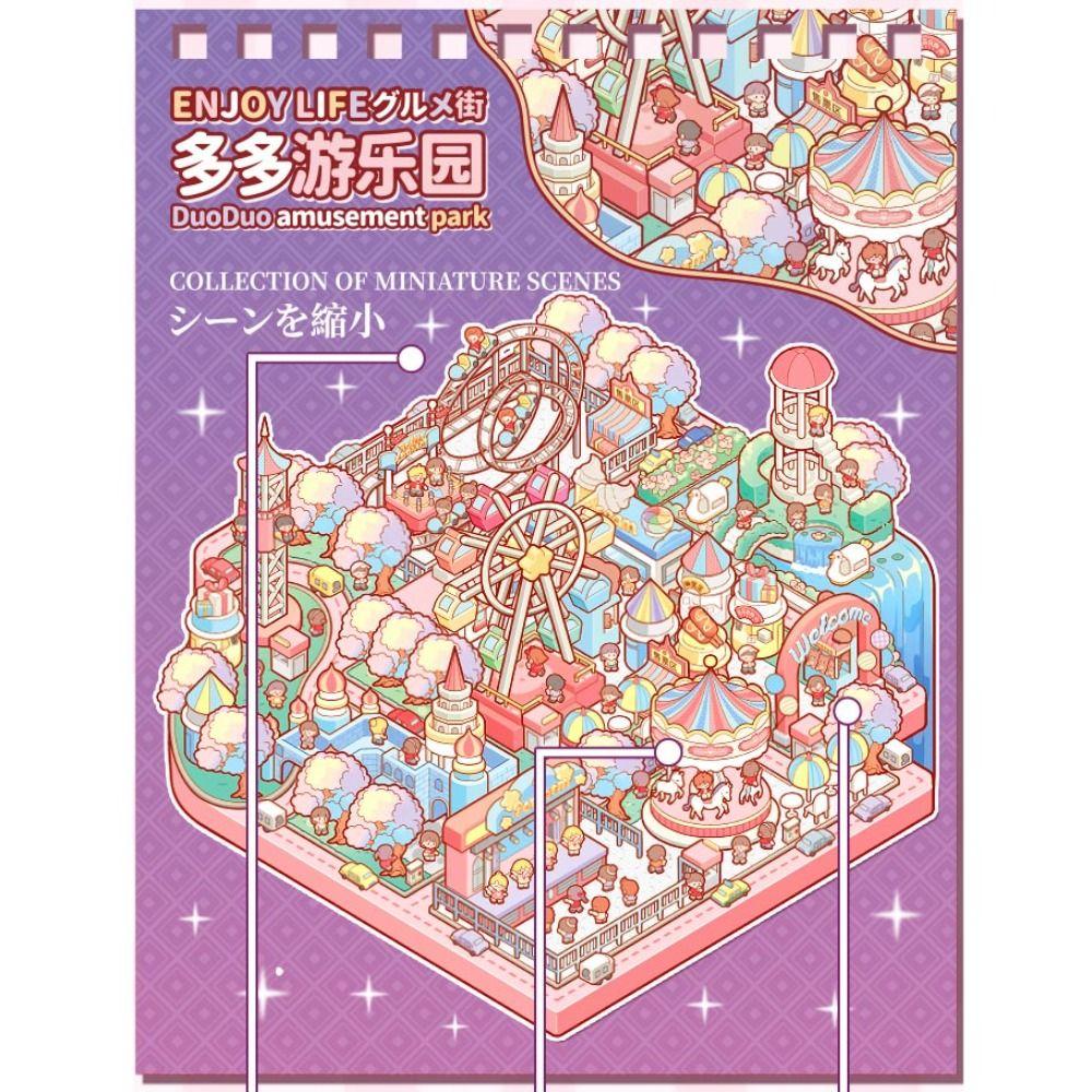 Visual Stacking Miniature Scene Collection PET 3D Pocket Cabin Scene Stickers  Kids
