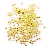 Hisenlee  1.5MM Gold Silver Half Round Flatback Metal Loose Rhinestones 10000Pcs/Bag Made Alloy Garment Decoration