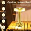 Vintage Metal Desk Lamp USB Rechargeable Portable Touch Table Lamp Bedside Night Light for Bar KTV Hotel Coffee Shop Bedroom Bar