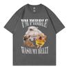 Baby French Bulldog Funny Dog Meme Graphic T Shirts Fashion Vintage Short Sleeve T-shirts Men Women Loose Cotton T-shirt