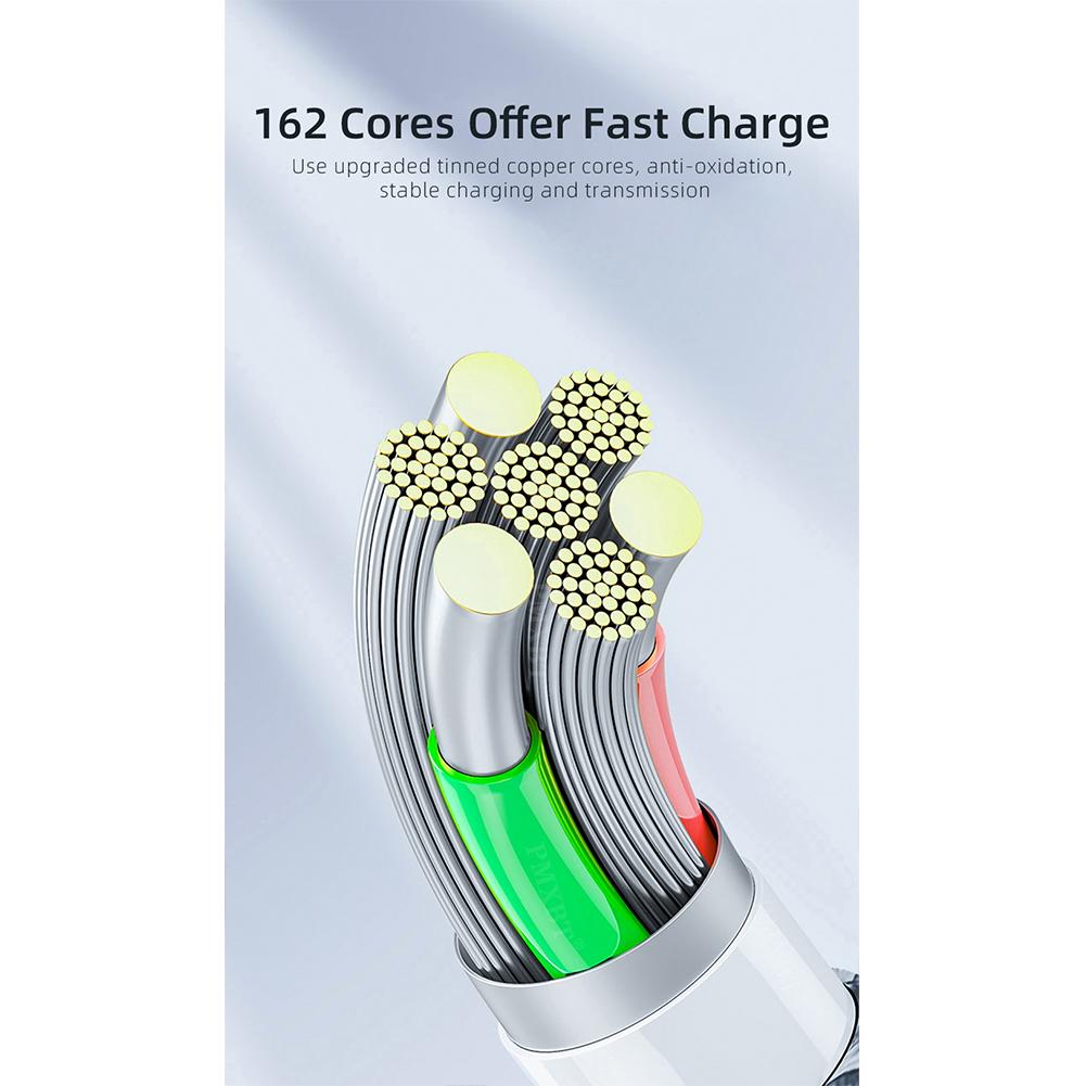 Magnetic Charging Cable 540-Degree Rotating Magnetic Phone Charger Cable 90/180-Degree Angle Connector Nylon-Braided Cords