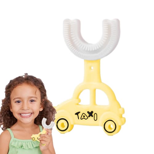 

jlceh U-Shaped Toothbrush, Silicone Toothbrush U-Shaped | Manual Full-Mouth Toothbrush Massages Gums | Oral Care Product, Children s Training Toothbru