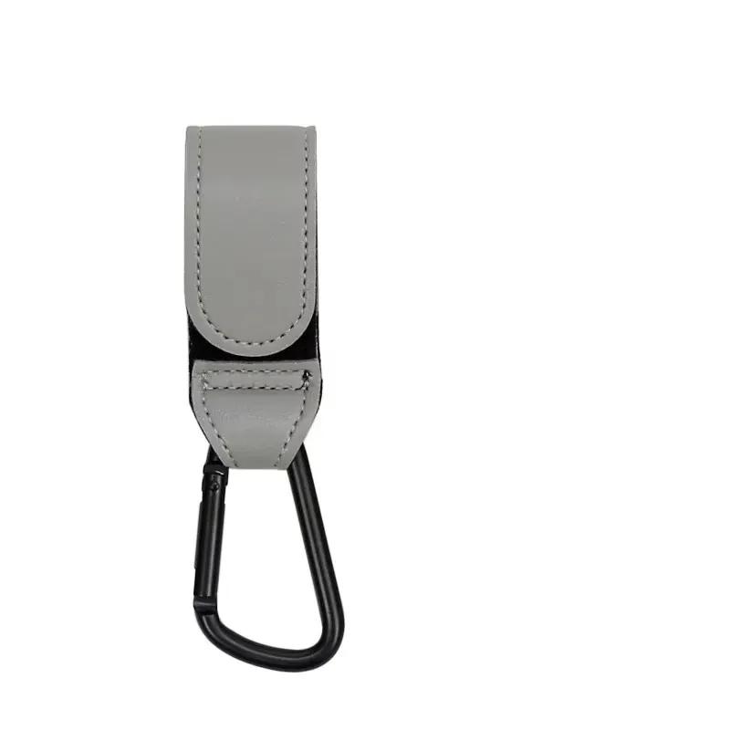 1/2 pçs couro do plutônio saco do bebê carrinho de bebê gancho girar 360 graus rotativo carrinho organizador carrinho de bebê gancho crochê acessórios