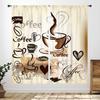 Rustic Kitchen Curtains,Retro Fork Spoon Wooden Plank Farmhouse Country Cooking Theme Funny Quotes Window Treatment for Bedroom