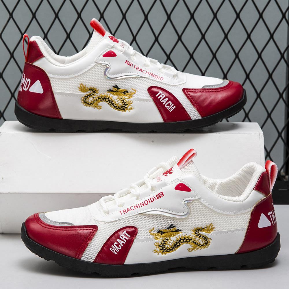 Fashion Couple Sneakers Fashion Leather Casual Shoes Summer Breathable Mesh Shoes Lightweight Sport Running Shoes for Men Tenis De Mujer