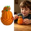 Pumpkin Dragon Egg Ornament 3D Printed Bendable Movable Body Stress Relief Toy Halloween Decoration Collectible for Home Decor
