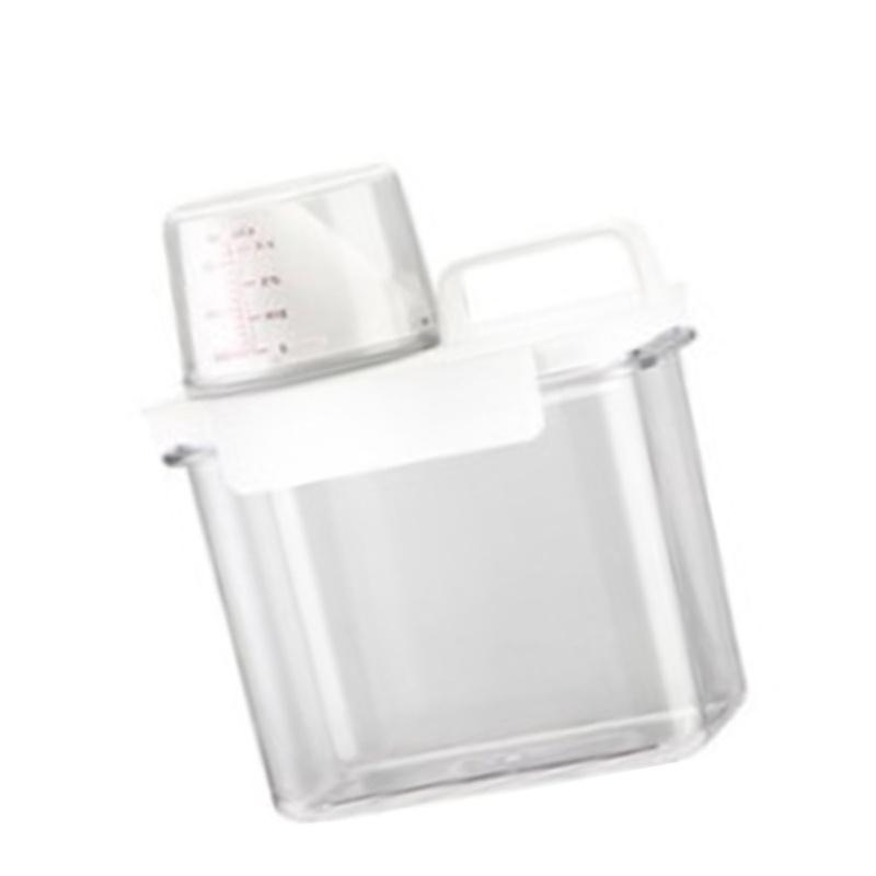 1100ml Laundry Detergent Dispenser Transparent Plastic Fabric Softener Container With Removable Lid For Home Dormitory
