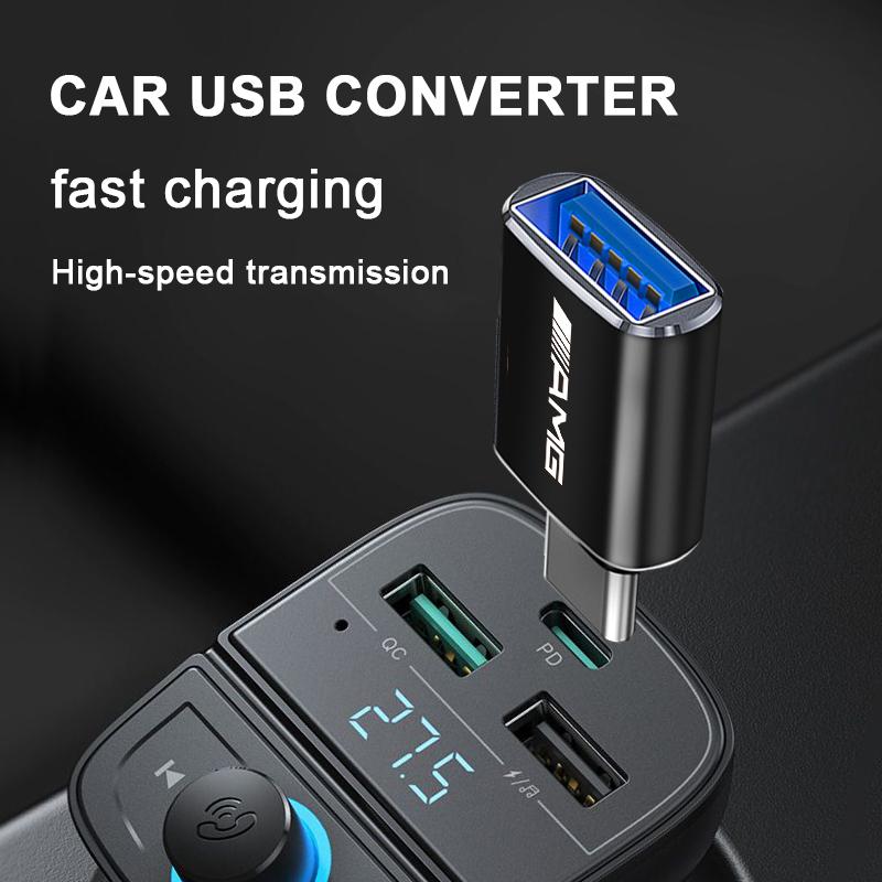 1Pcs Car Usb Type C Cable Converter Charging Adapter Car Accessories For Mercedes Benz AMG W212 W205 W246 W176 W213 GLC GLE GLS ML Welcome Laser Lamp