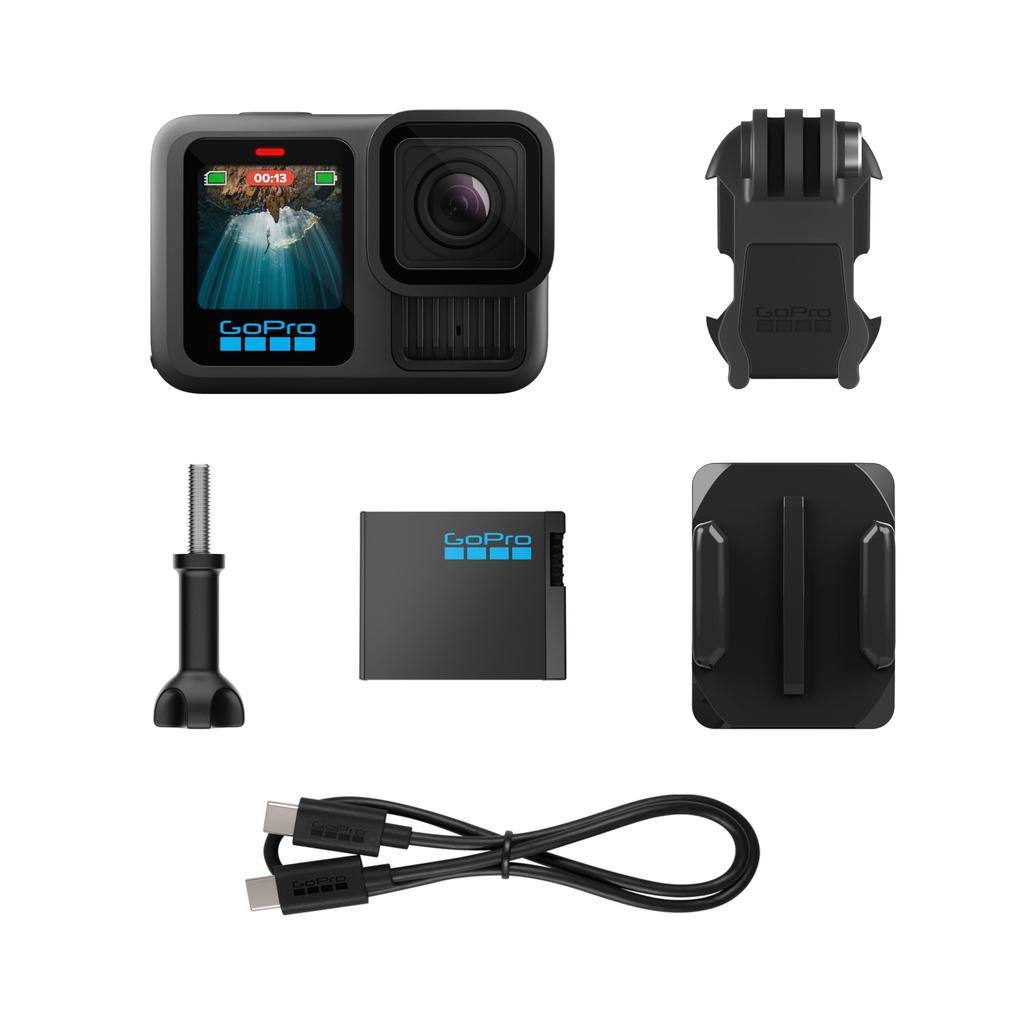 GoPro HERO13 Black Waterproof Action Camera with 27MP and HB Series Lens - 5.3K60 Video, Photos, Compatibility.