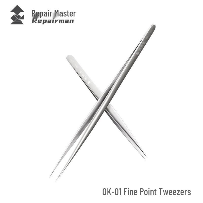 Precision OK-01 Tweezers: Fine Straight Tip for Mobile Repair