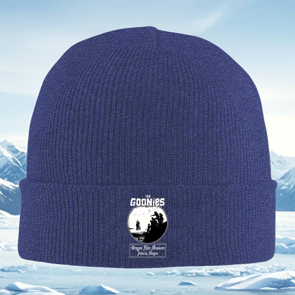

The Goonies Film Scene Black Silhouette Men Women Unisex Knitted Hat Beanie Pullover Cap Winter Thermal Warm Christmas Outdoor C