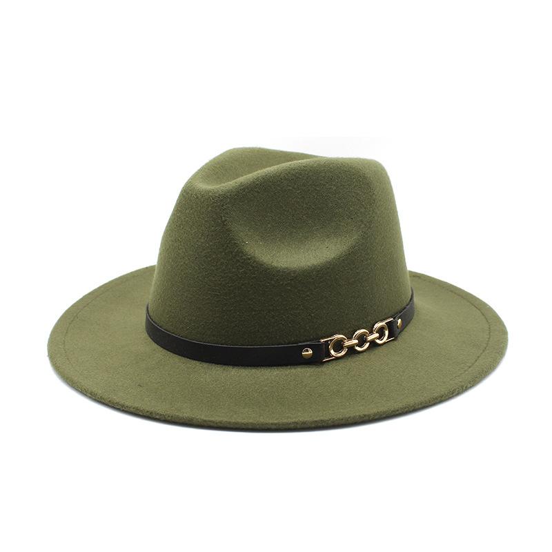 Felt Big Eaves Hat Woolen Hat Chain British Style Classic Jazz Top Hat Jz-68