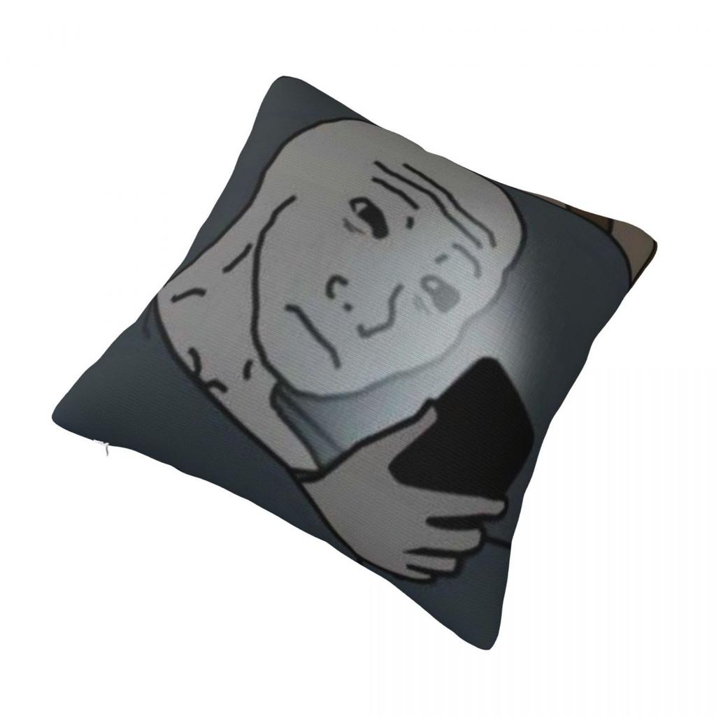 Home Decorations Wojak Meme Pillowcases Accessories Pillow Cover Zipper Multi Size