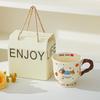 Creative cute dachshund ceramic mug couple cup water cup household coffee cup for friends birthday gift