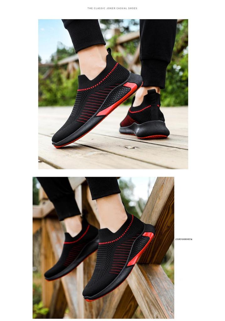 Men's Korean Style Slip-on Casual Shoes - Breathable, Soft Sole, Large Size, Trendy Sports Design