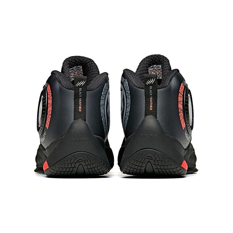 Anta Kids Fire Wheel Non-Slip Wear-Resistant Mid-Top Basketball Shoes Kids basketball shoes Black Red 312111112-1