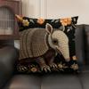 2D Scream Animals Retro Cushion Cover Natural Linen Organic Fabric Double-Sided Printing Sofa Home Decor Gift Pillow Case