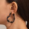 1pair Gothic Heart-Shaped Thorns Earrings - Hip-Hop Punk Style for Holiday Parties