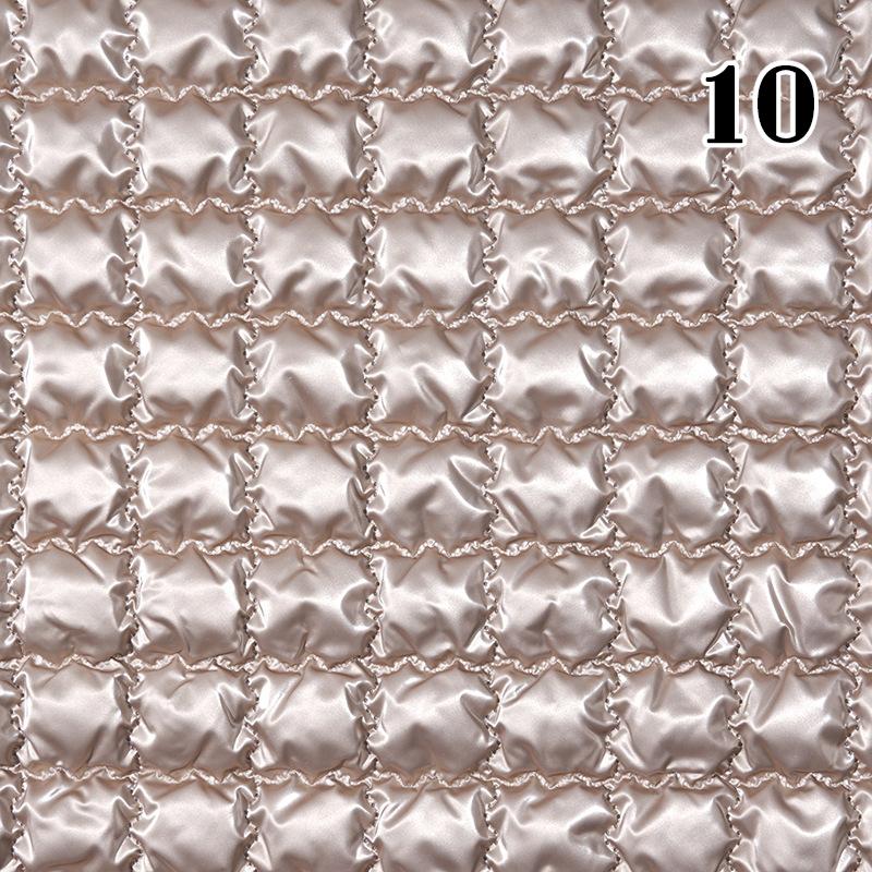 Waterproof PU Polyester Quilting Fabric Shiny Embossing Cotton-padded Fabric For Sewing Jacket Bags Furniture Upholstery