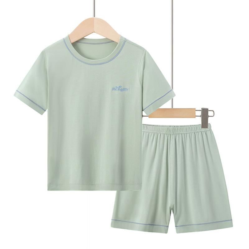 Children's pajamas Modal boys long-sleeved trousers summer middle and older children's loungewear parent-child suit girls' air-conditioned clothing