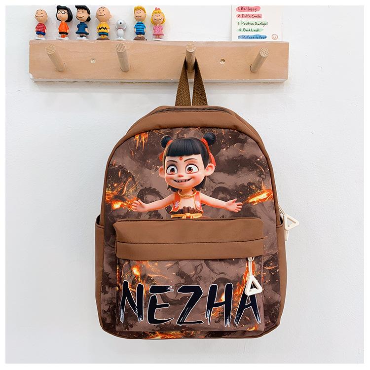 School bag Nezha backpack cute cartoon bag children lightweight casual school bag back