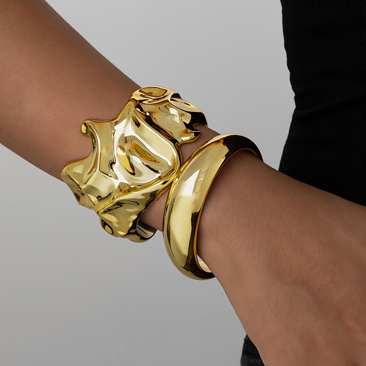 European and American personality irregular exaggerated simple opening bracelet niche bracelet fashion jewelry