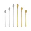 New 304 Stainless Steel Coffee Mixing Spoon Thickened Long Handle Mixing Stirring Spoon Reusable Gold Cutlery