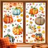 Autumn glass window stickers, static stickers, pumpkins, autumn leaves, harvest festival, Thanksgiving refrigerator stickers