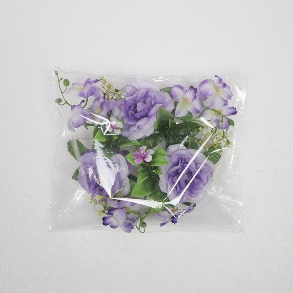 Mini Candlestick Wreath Simulated Candle Ring New Rhododendron Wreath  Home Table Decoration